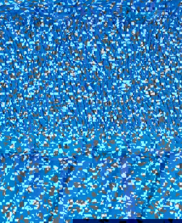 Shirred Waist Mini Blue Floral