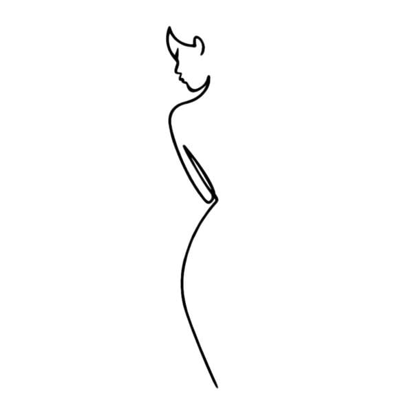 Decortie Female Form Minimalist Metal Line Art Wall Decor 120 cm
