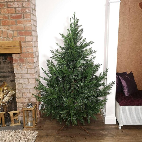 Samuel Alexander 6ft 180cm Green Glenshee Spruce Artificial Christmas Tree PE and PVC Mix Natural Look