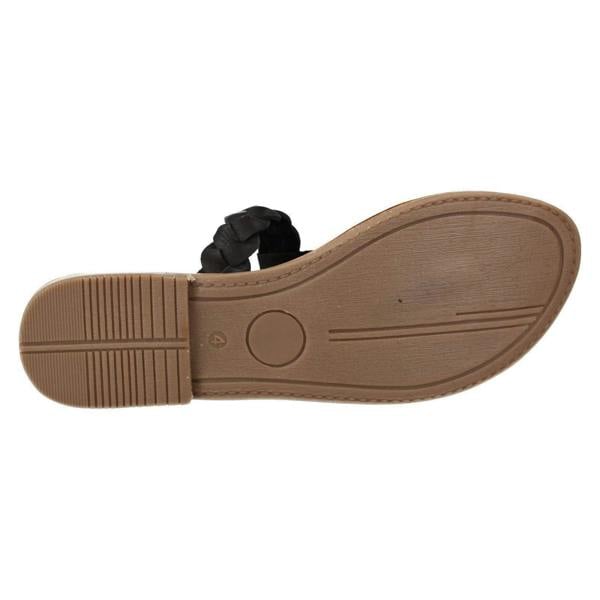 Leather Collection Ladies Leather Collection Braided Toepost Sandals