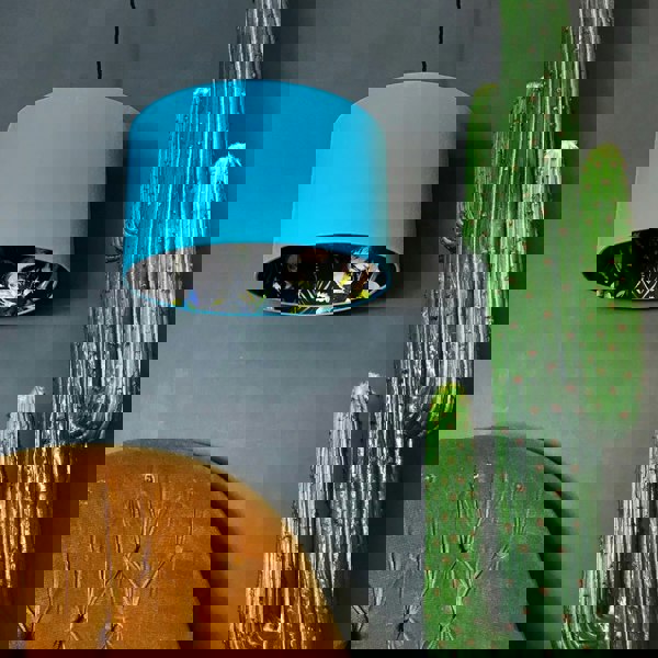 Love Frankie Midnight Blue Lemur Silhouette Lampshade in Sky Blue