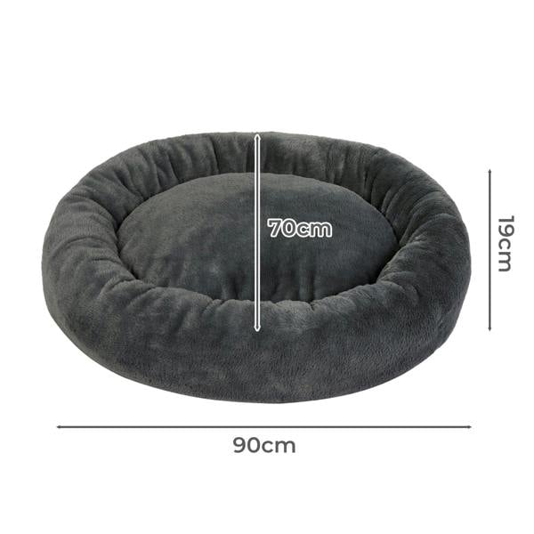 Skylos Dog Calming Donut Bed Cushion Large Pet Cat Mattress Washable Soft Plush