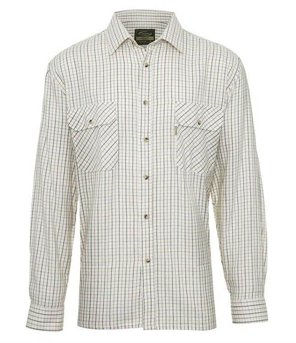 Champion Tattersall shirt in green check, long sleeve design with chest pocket and button front, made for practical country living