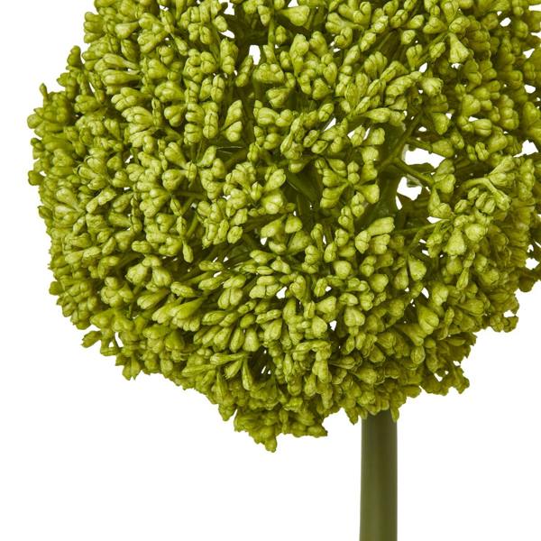 Wyld Haus Set of 3 Artificial Flowers Green Allium Stems