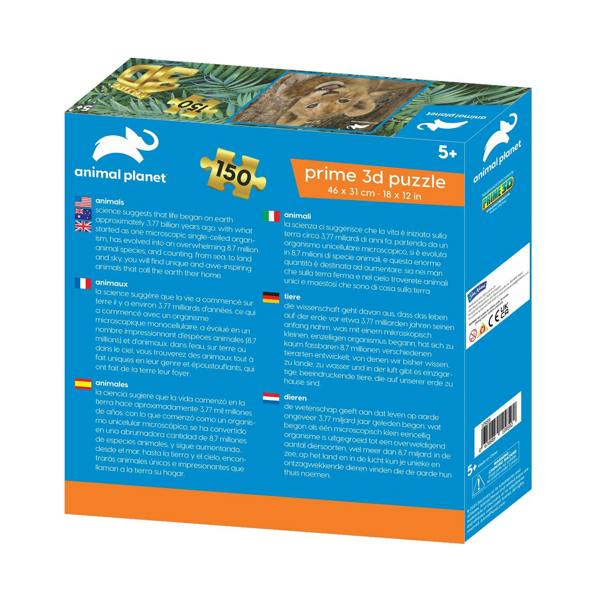 Prime 3D Puzzles Prime 3D Animal Planet Lion Club 150 Piece Puzzle