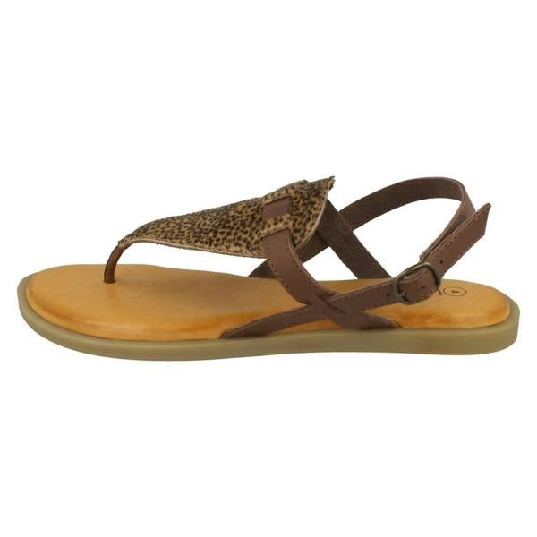 Leather Collection Ladies Leather Collection Animal Print Sandals F00228
