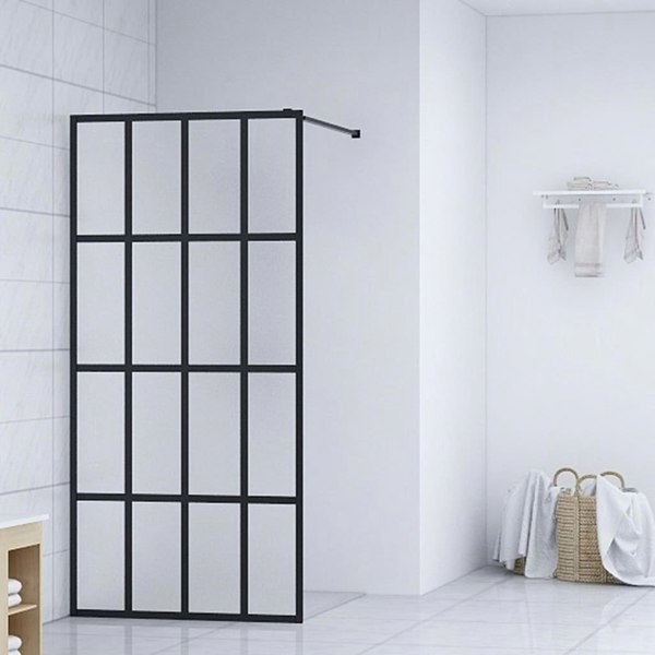 Berkfield Walk-in Shower Screen Frosted Tempered Glass 90x195 cm