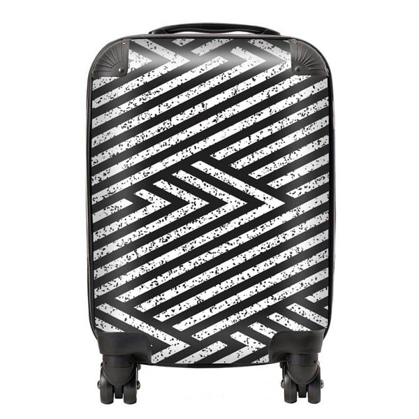 Warren Reed Oblique Black Grunge Pattern Suitcase