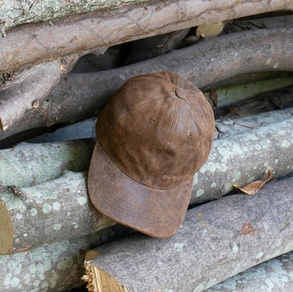 Wombat Leather Wombat Mens Hiker Brown Leather Cap