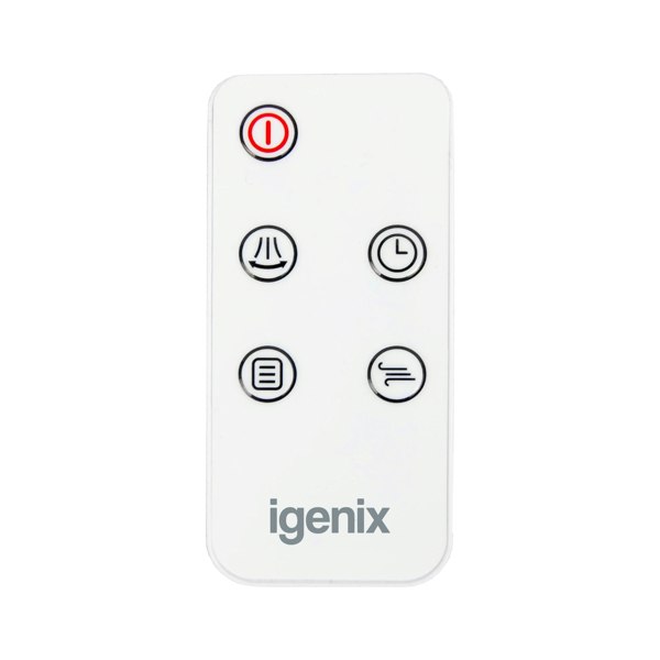 igenix 35 Inch Digital Tower Fan, 3 Speed Settings, White
