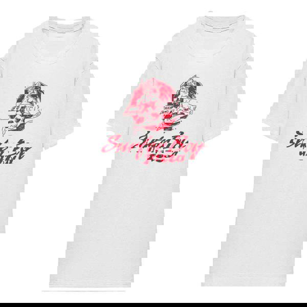 Stranger Things Womens/Ladies Surfer Boy Pizza T-Shirt - White