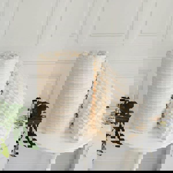 HomeSpace Direct Chunky Cord Ivory Blanket/Throw