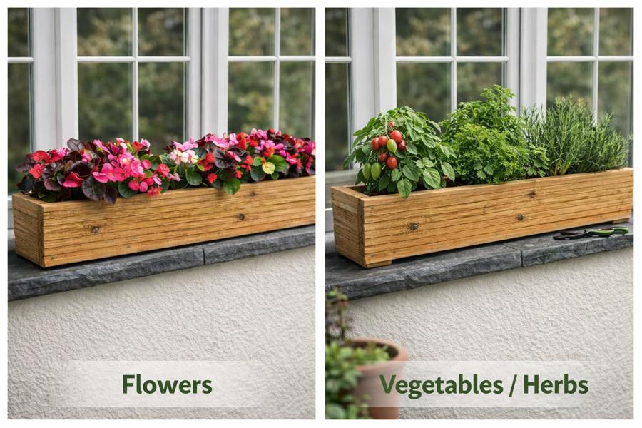 Decking Garden Window Box Planter 15cm x 17.5cm - Various Lengths