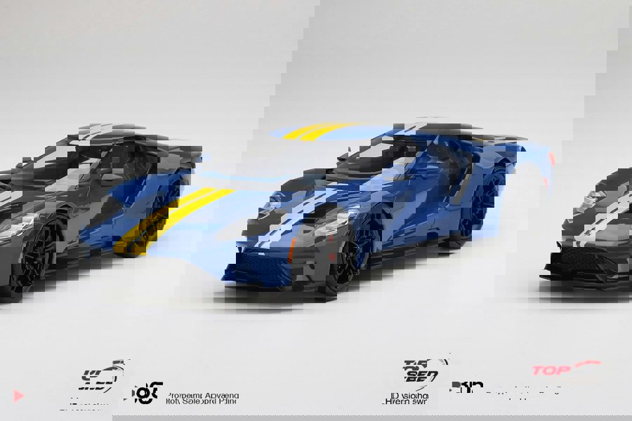 TSM Ford GT Sunoco Blue Yellow Stripes 1:18 Scale TSM TS0305