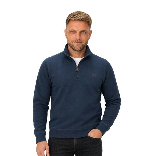 BOSS Zetrust Quarter Zip Sweatshirt Open Blue