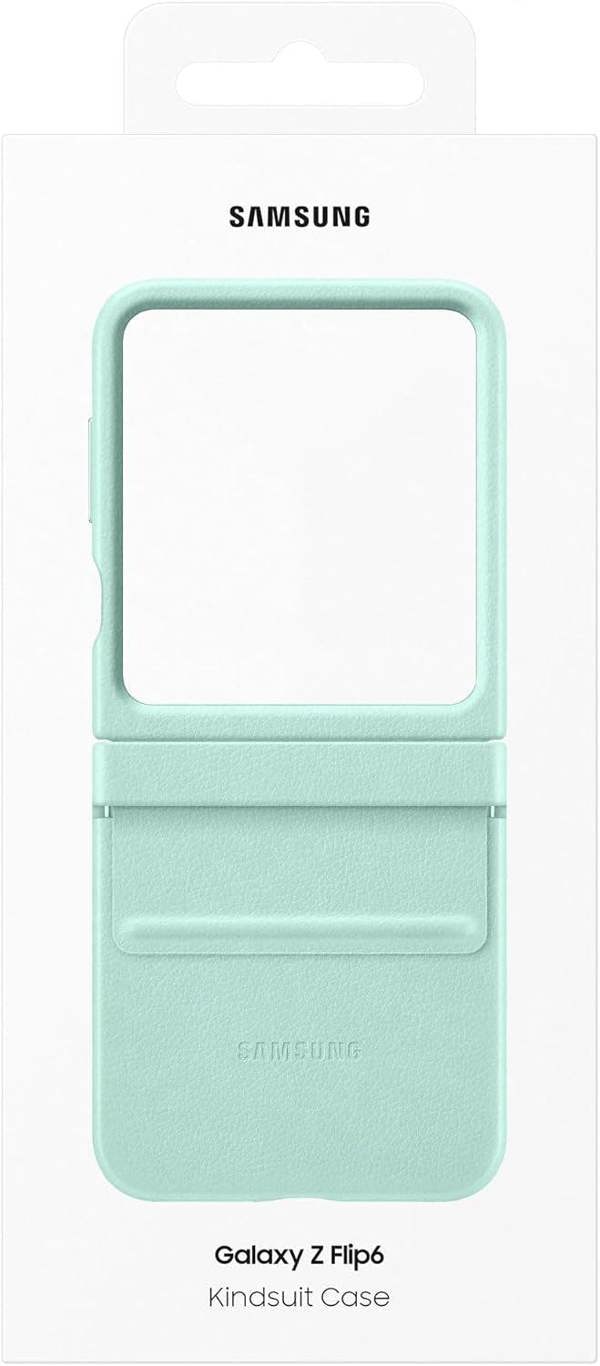 Samsung Galaxy Z Flip 6 Faux Leather/Kindsuit Case Mint - EF-VF741PMEGWW