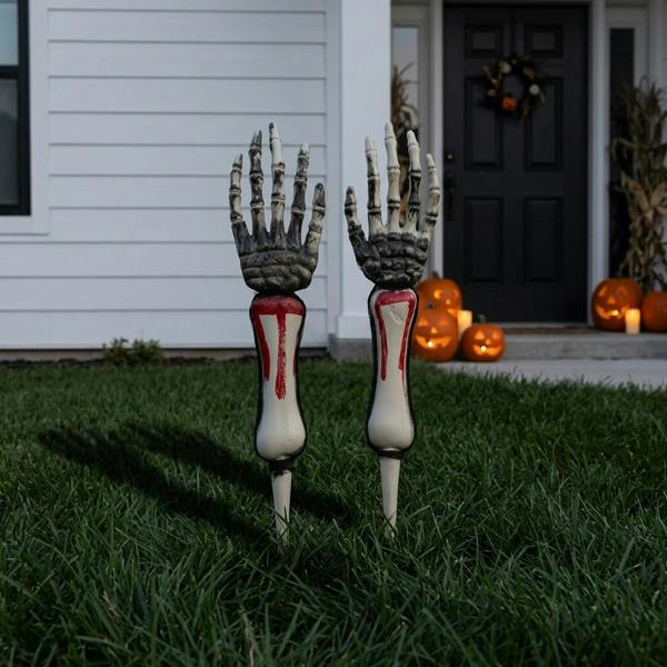 Garden Greatness Spooky Skeleton Hand Stakes