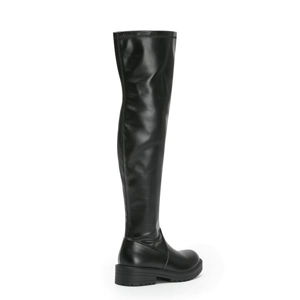 VIVA Dakota: Womens Black Over The Knee High Flat Riding Boots