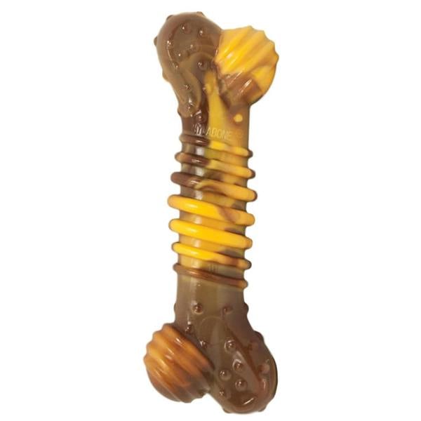 Nylabone Extreme Tough Dog Chew Toy Bone, Beef & Cheese Flavour, Medium