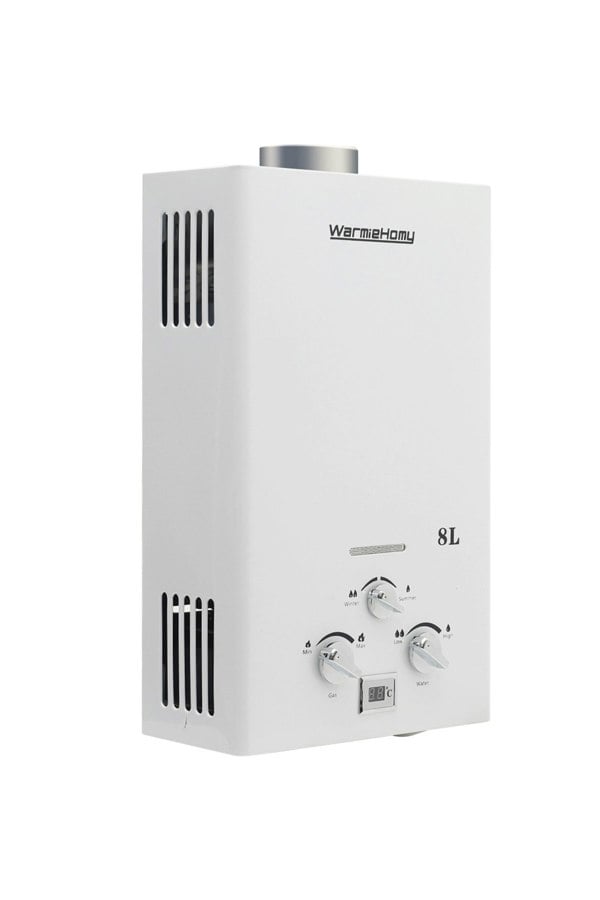 Living and Home 8L 16KW Outdoor Instant Gas Water Heater with Shower Head