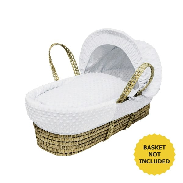 Kinder Valley White Dimple Moses Basket Bedding Set