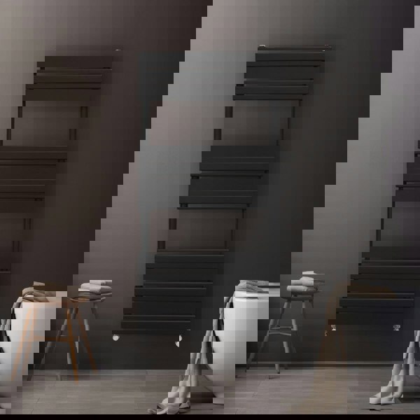 Monstershop Flat Panel Towel Radiator – 1200mm x 600mm – Black