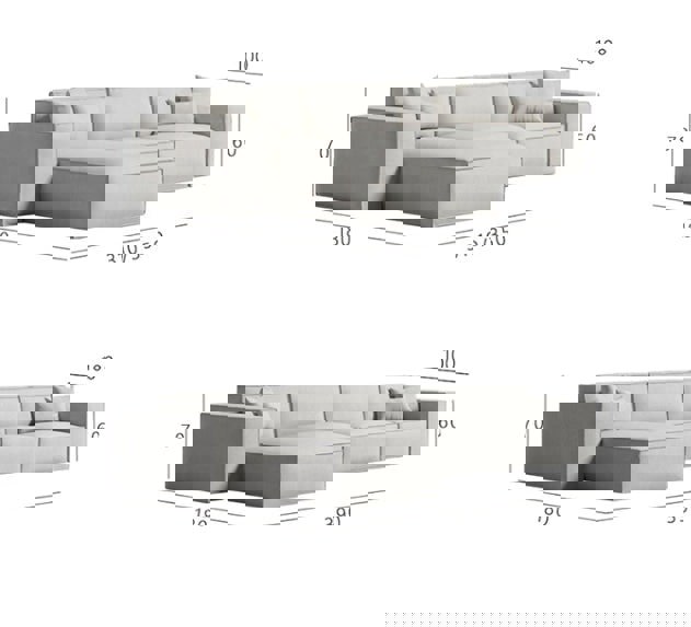 Lynnbrook Two Seater, Three Seater, Four Sofa, Four Sofa Corner, Linen-Weilai Concept-Weilai Concept