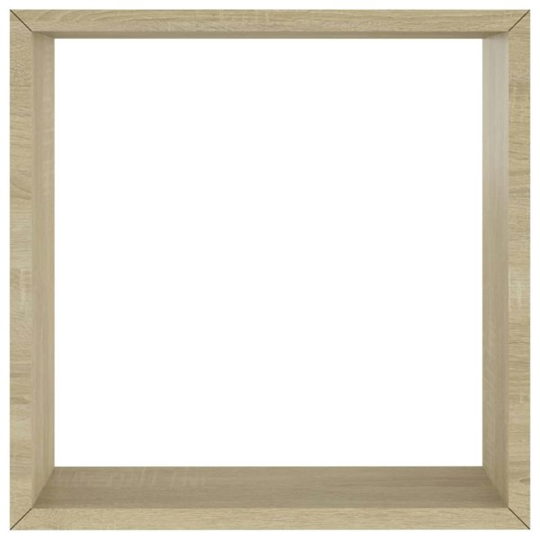 Berkfield Wall Cube Shelves 3 pcs Sonoma Oak