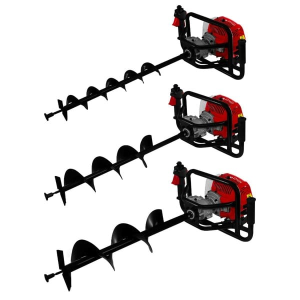 T-Mech Earth Auger & 4-Stroke Post Driver 120mm