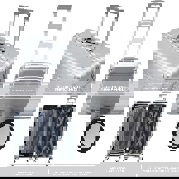 Flight Knight Set of 3 Aluminium Frame, ABS Body Cabin Carry & Check in Hold Luggage