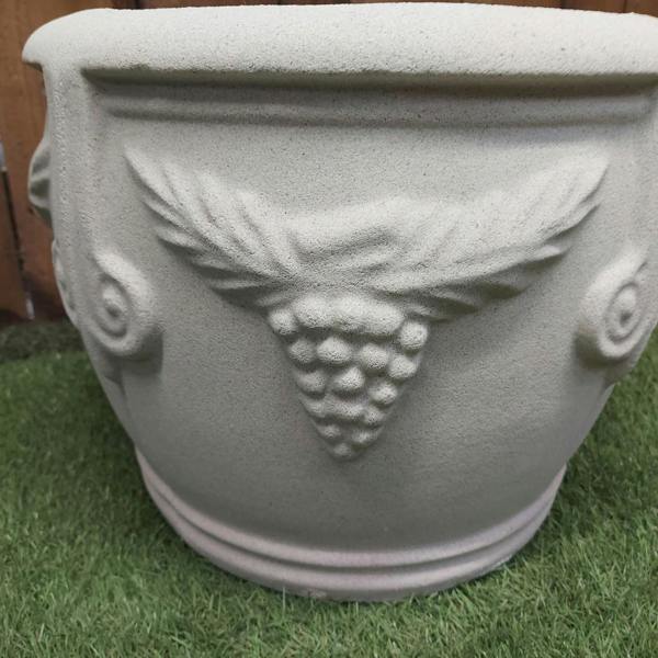 Grape patterned Sandstone Planter Pot