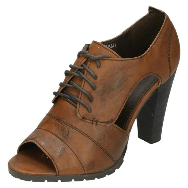 Ladies Barricci Side Cut Out Peep Toe Heels