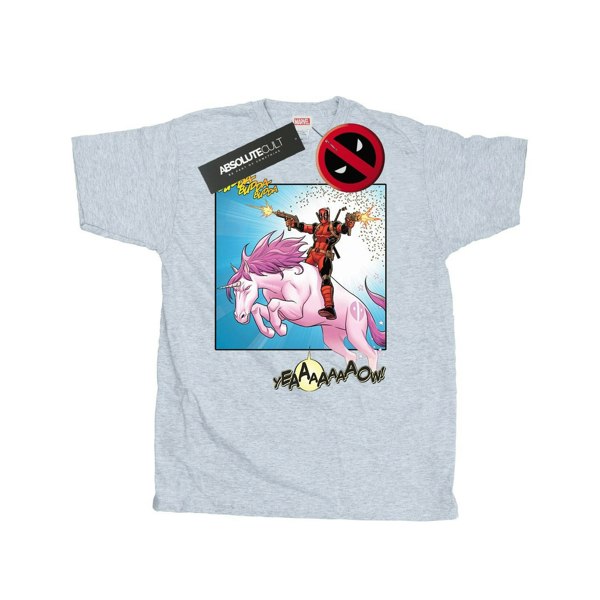 Marvel Mens Deadpool Hey You T-Shirt - Sports Grey