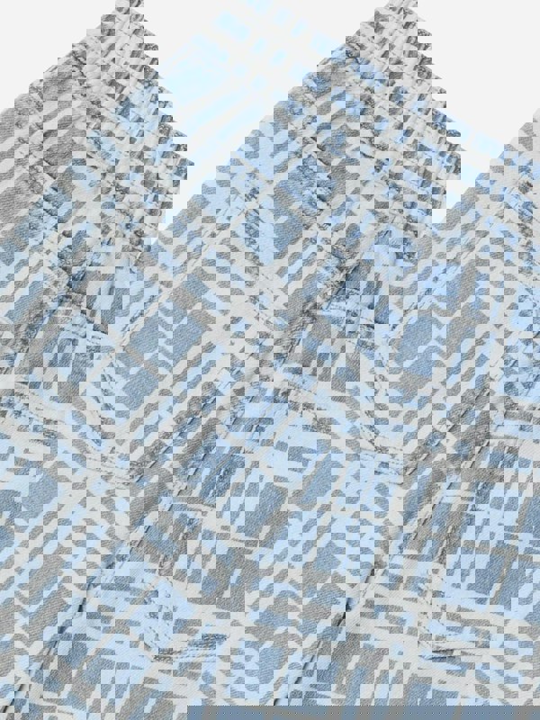 Burberry Kids Burberry Boys Check Castel Shorts in Blue