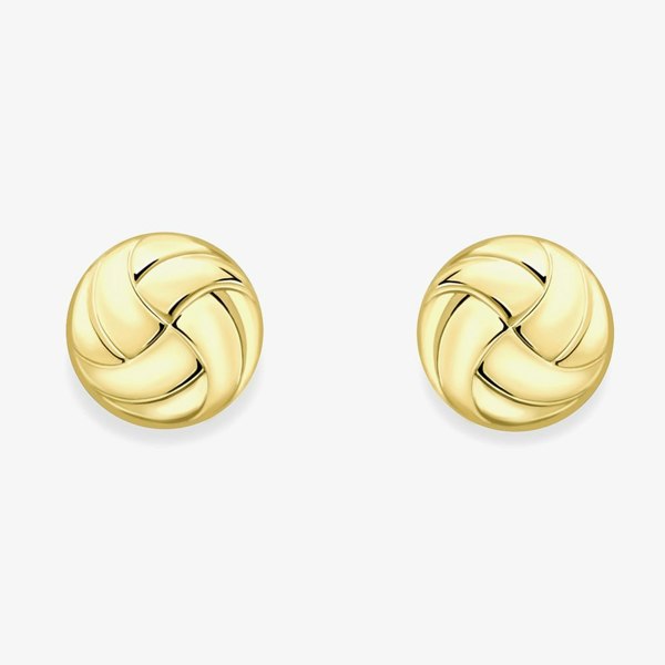T. H. Baker 9ct Gold Round Button Stud Earrings 120125127469