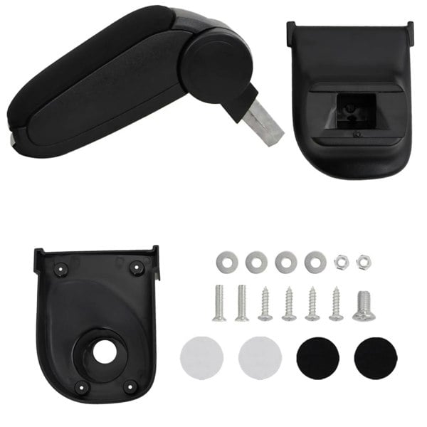 Berkfield Car Armrest Black 15x35x(30-47) cm ABS
