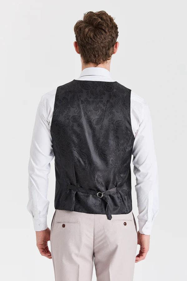 Paul Andrew Mayfair Stone Textured Suit With Black Waistcoat