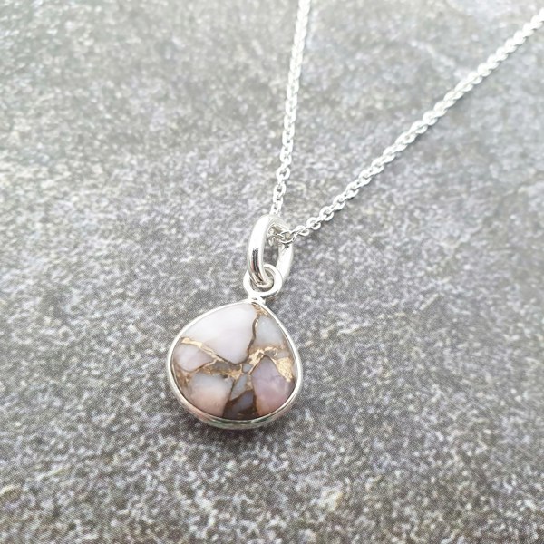 925 Sterling Silver Opal October Birthstone Necklace