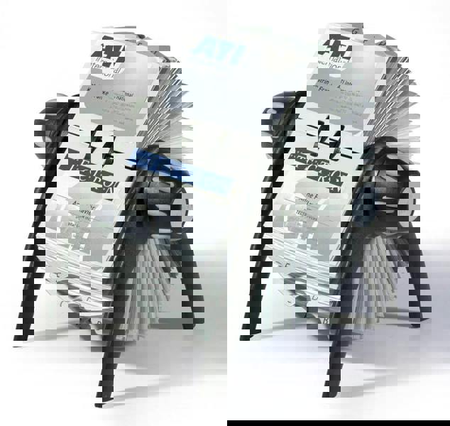 Durable VISIFIX 400 Card Rotary Business Card Holder File | A-Z Index | Black