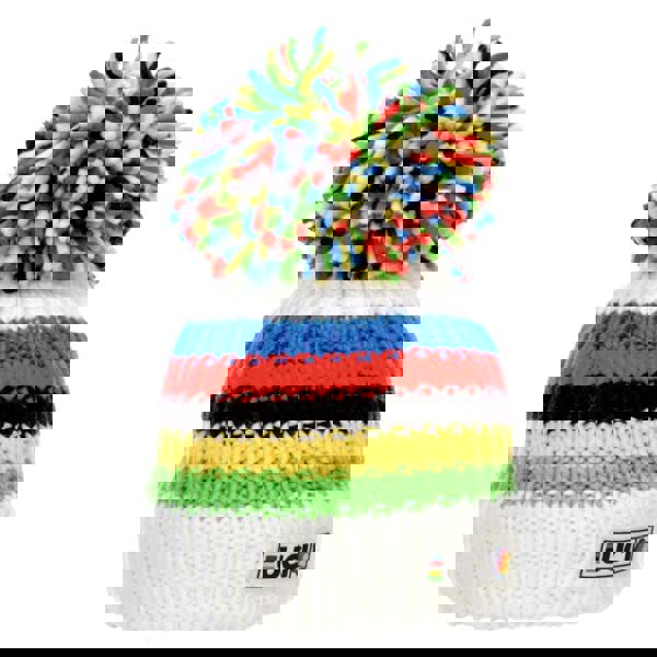 Big Bobble Hats UCI White Rainbow Stripes