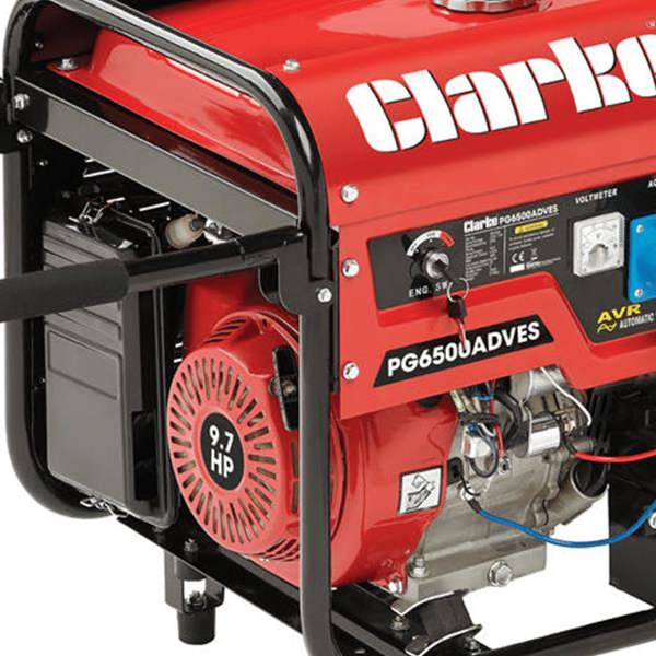Clarke International Clarke PG6500ADVES EURO5 5.5kVA Open Frame Dual Voltage (230V/110V) Petrol Generator