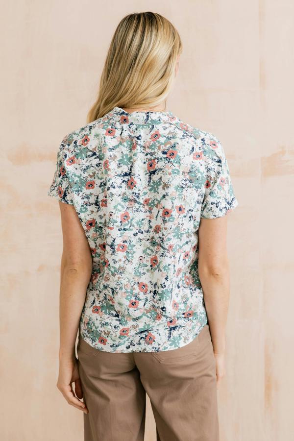Lily & Me Saltgrass Printed Shirt Ecru