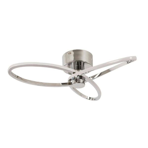 Pagazzi Lighting Reggie Polished Chrome LED Semi Flush Ceiling Light