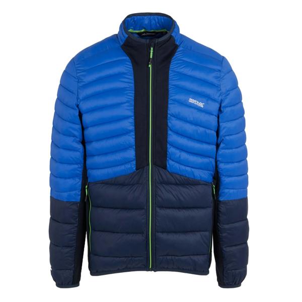 Regatta Mens Leedre Colour Block Hybrid Jacket - Olympian Blue/Navy - 
