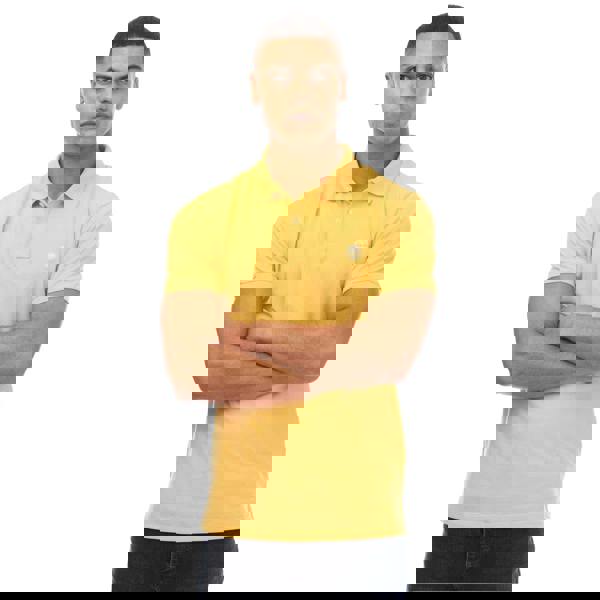 Timberland Mens Oyster River Logo Short-Sleeved Polo Shirt - Yellow