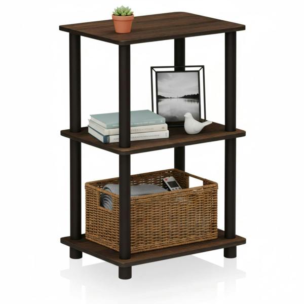 WALPLUS /BR Turn-N-Tube 2 Space Shelf, Walnut/Brown perfect for organized storage and display - 16101WN