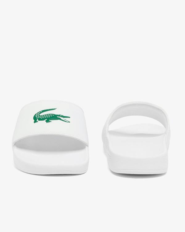 Lacoste Mens Serve Sliders - White/Green 082