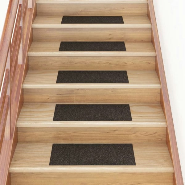 Berkfield Self-adhesive Stair Mats Rectangular 15 pcs 60x25 cm Dark Brown
