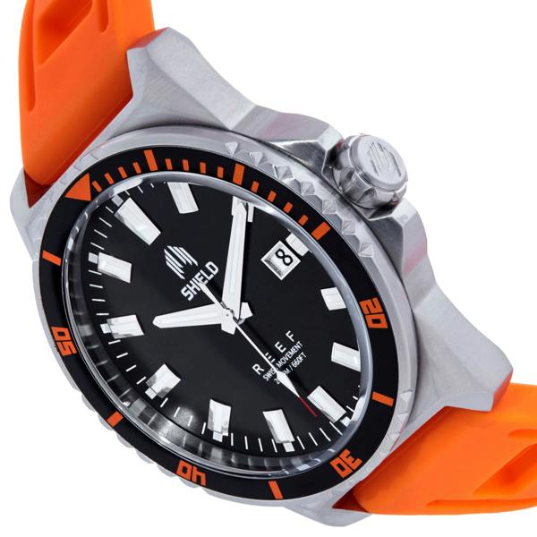 Shield Reef Strap Watch w/Date - Orange - SLDSH119-3