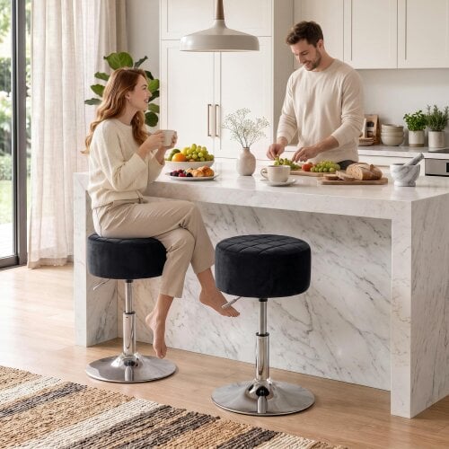 HOMCOM Bar Stool Adjustable Swivel 1 Piece